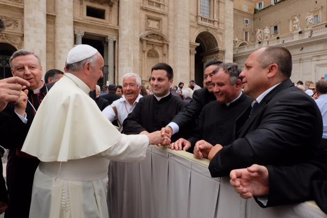 José López Solórzano transmitió al Papa el afecto de la Diócesis de Málaga