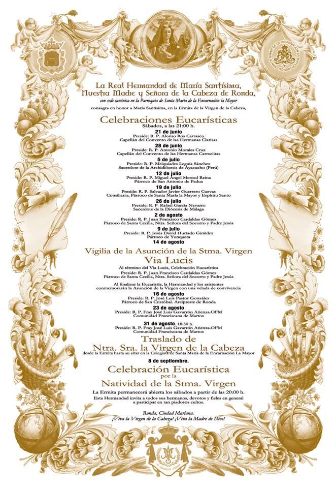 Programa de cultos 2014