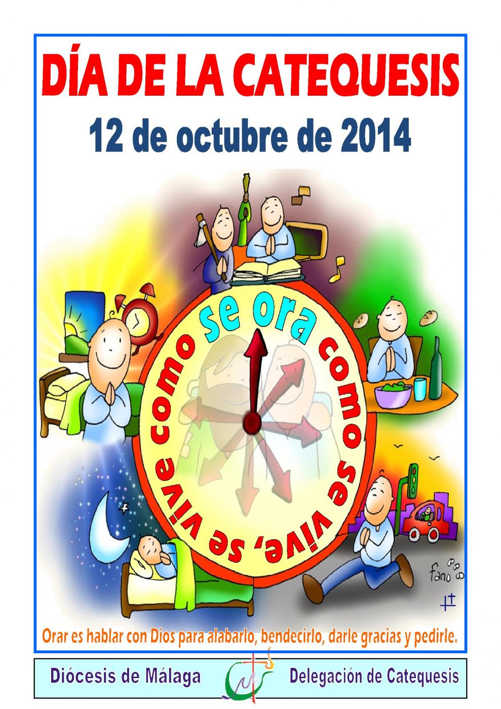 Éste es el cartel diseñado por Fano para el día de la Catequesis