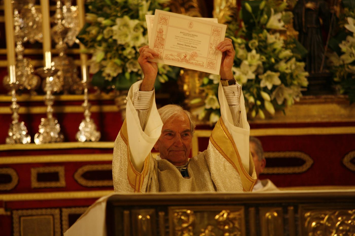 Antonio Martín, medalla Pro Ecclesia Malacitana