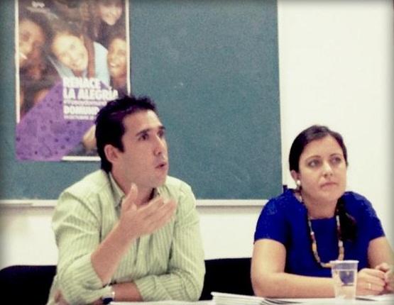 Sergio y Pili en la presentación