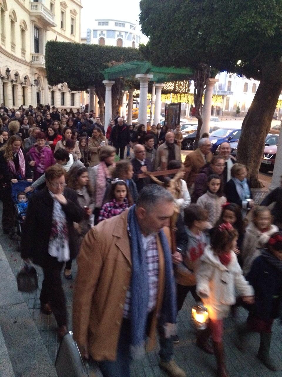 La luz de la Paz de Belén en su llegada a Melilla