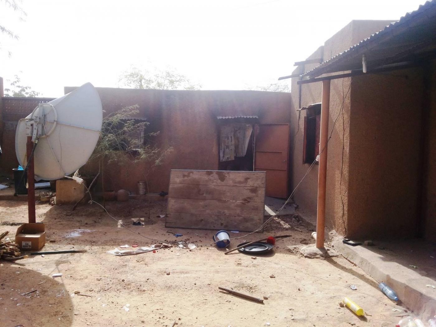 Estado en que quedó el convento y la escuela tras el ataque