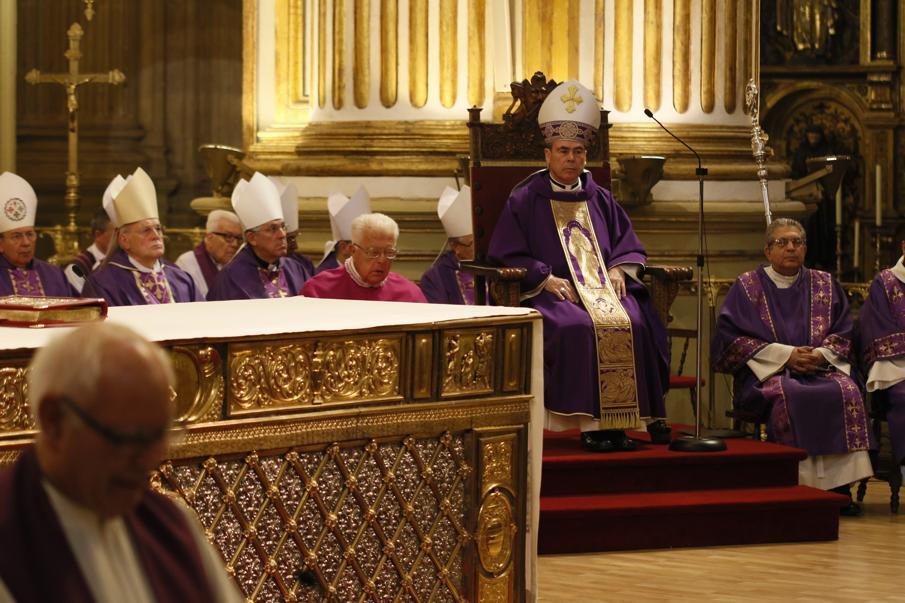 Funeral de D. Antonio Dorado Soto en la Catedral de Málaga, el 18 de marzo de 2015