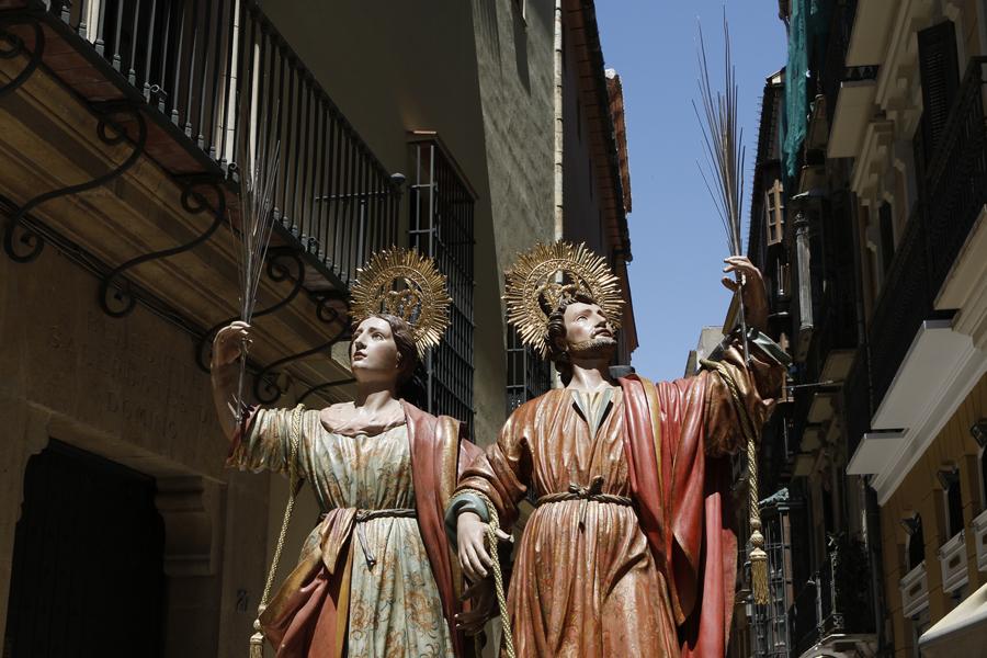 Traslado de los Santos Patronos hasta la Catedral