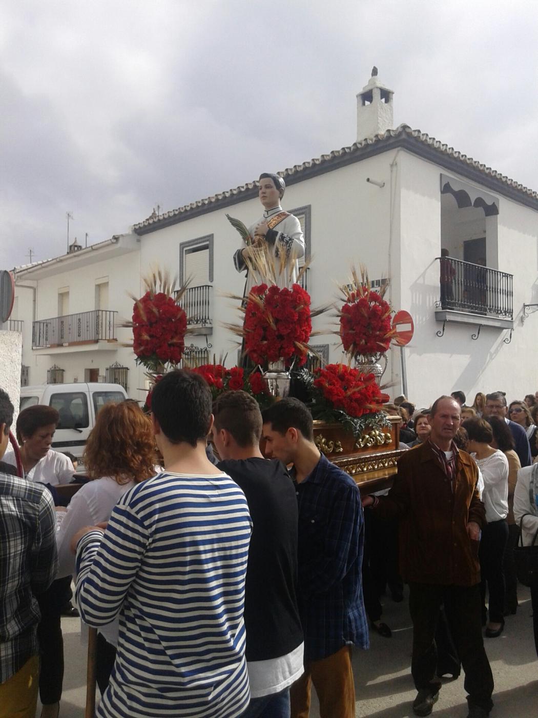 La imagen de Juan Duarte procesiona por las calles de Yunquera 