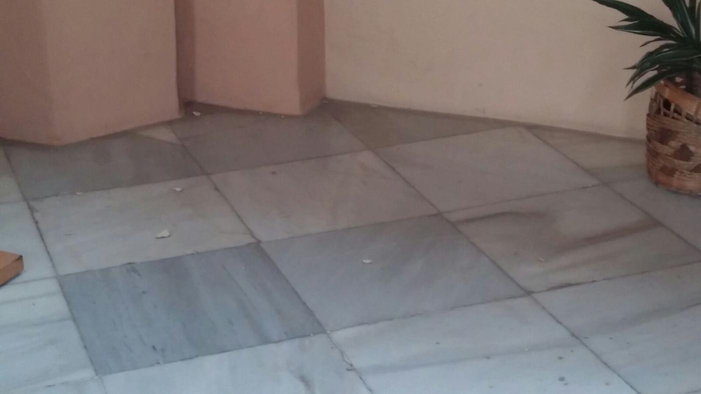 Cascotes en el suelo de San Francisco Javier