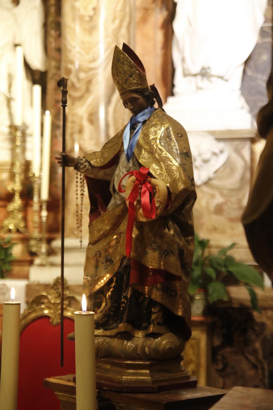 Imagen de San Blas que preside la celebración. AUTOR: S. FENOSA