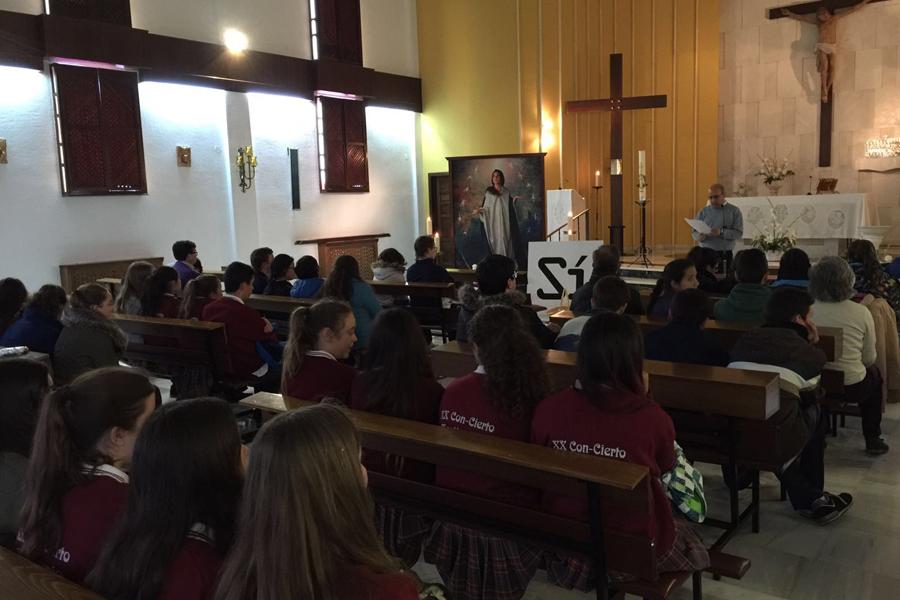 Icono de la Inmaculada Joven a su llegada a Ronda