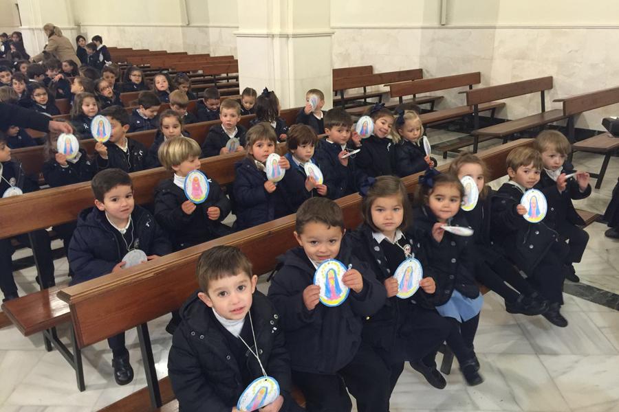 Icono de la Inmaculada Joven a su llegada a Antequera