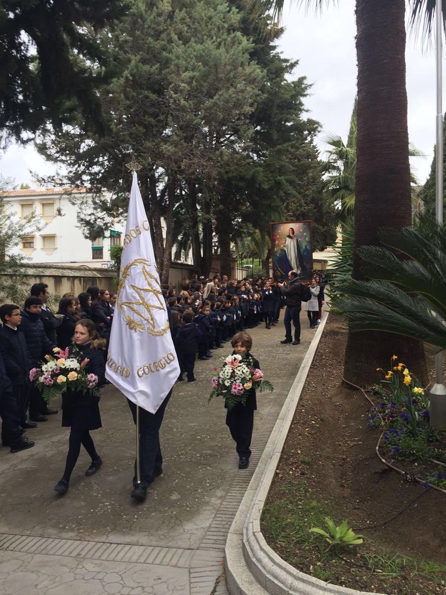 Icono de la Inmaculada Joven a su llegada a Antequera