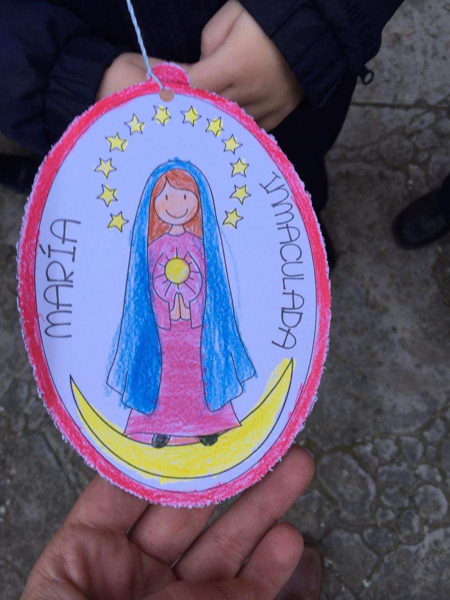 Icono de la Inmaculada Joven a su llegada a Antequera