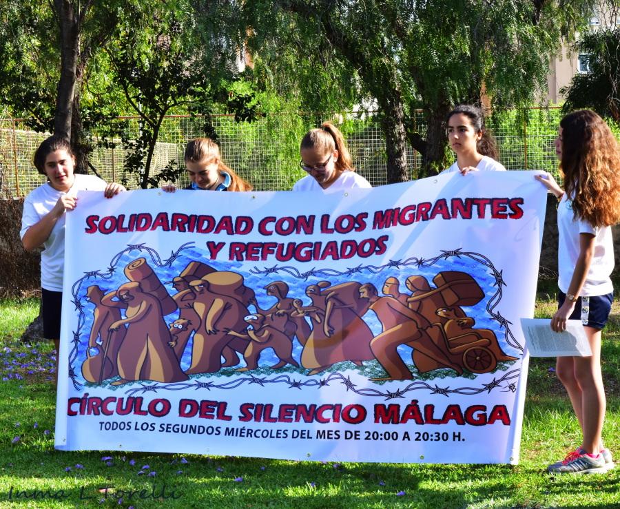 Círculo del Silencio con alumnos del colegio Santa Rosa de Lima