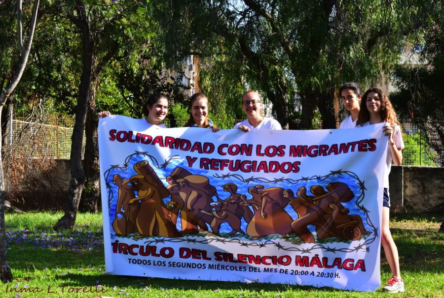 Círculo del Silencio con alumnos del colegio Santa Rosa de Lima