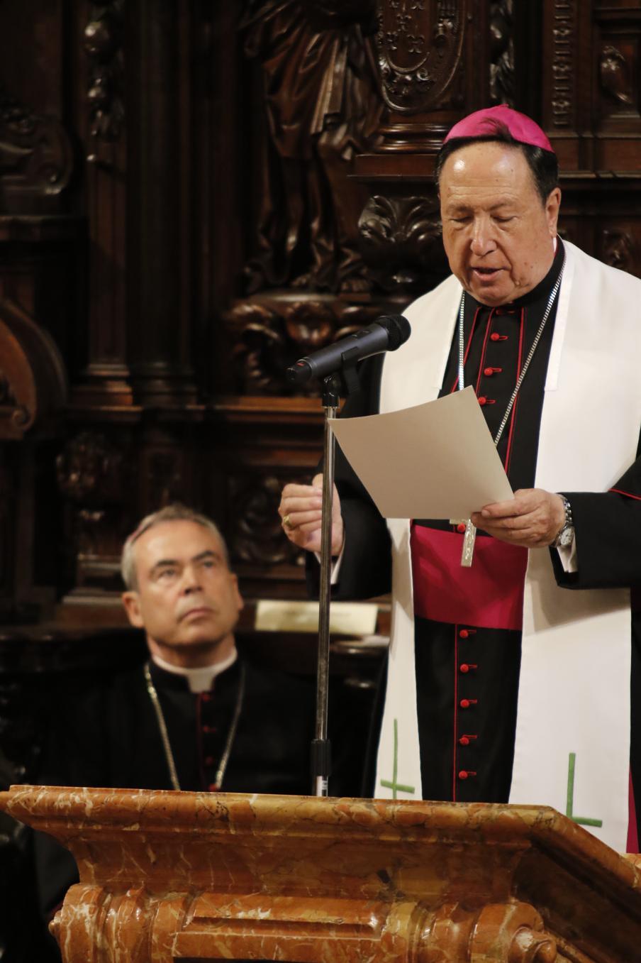 Oración ecuménica de capellanes militares de la OTAN en la Catedral de Málaga, en junio de 2016