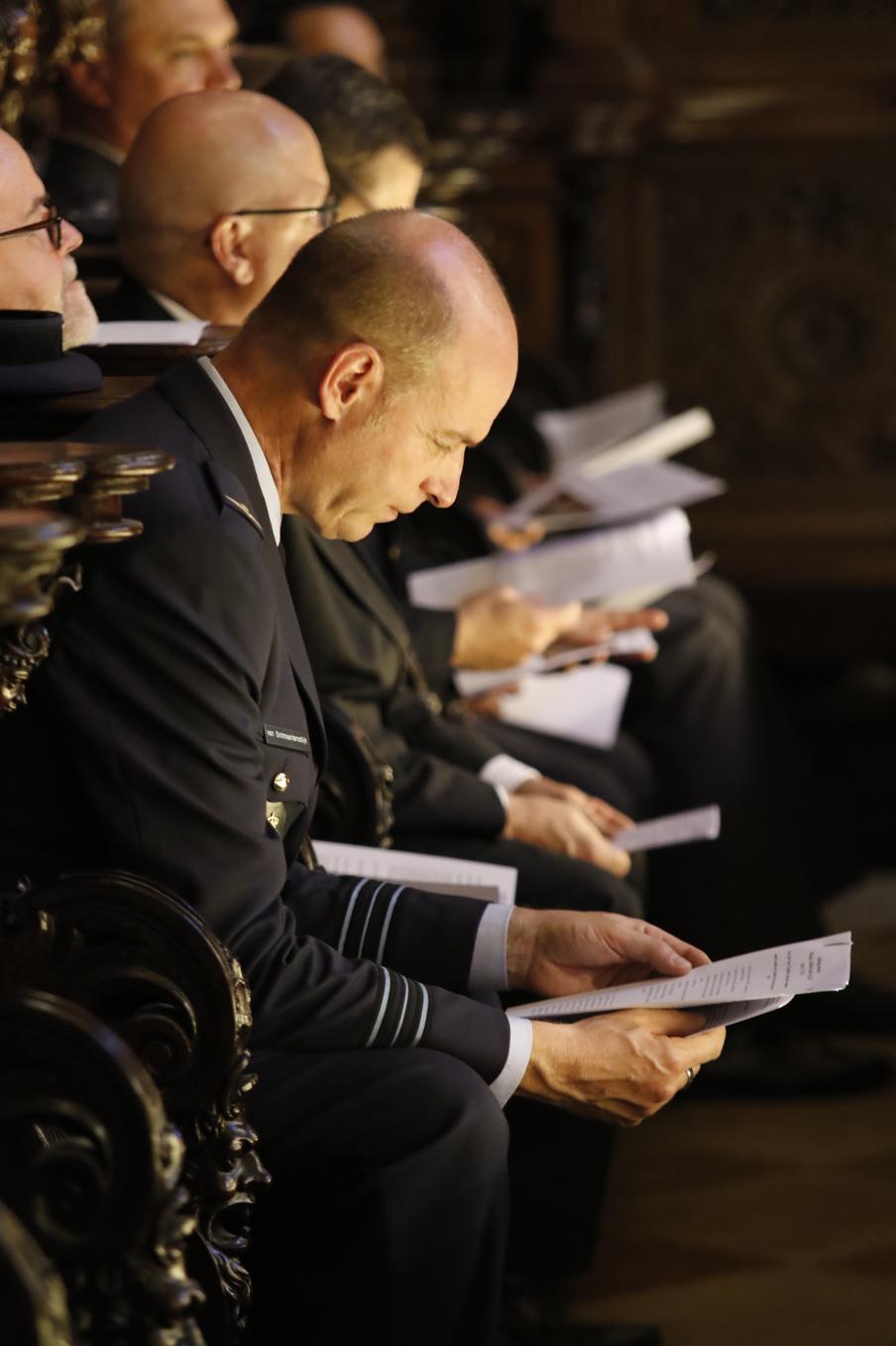 Oración ecuménica de capellanes militares de la OTAN en la Catedral de Málaga, en junio de 2016
