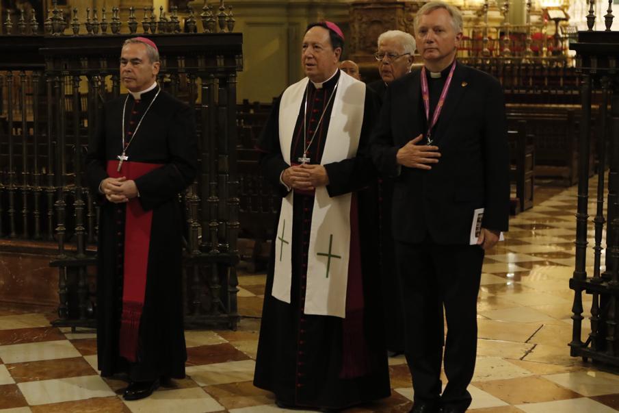 Oración ecuménica de capellanes militares de la OTAN en la Catedral de Málaga, en junio de 2016