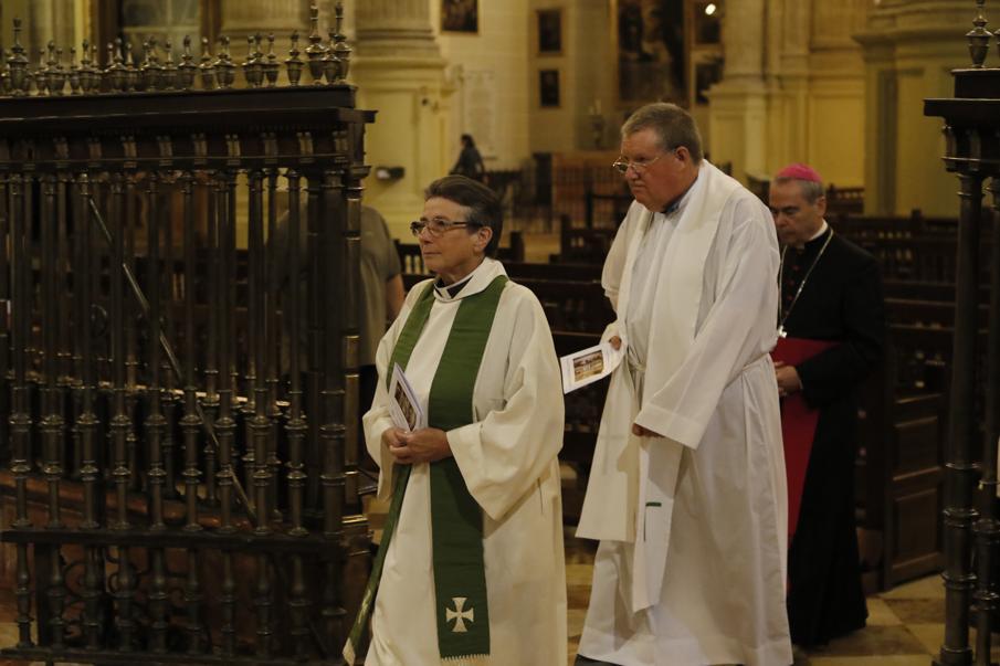 Oración ecuménica de capellanes militares de la OTAN en la Catedral de Málaga, en junio de 2016