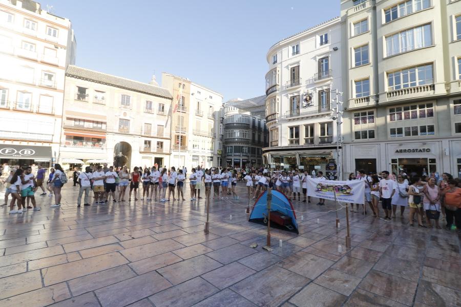 Círculo del silencio de julio en la Plaza de la Constitución