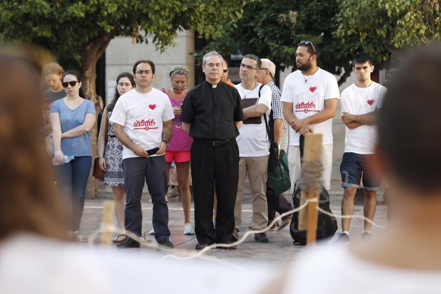 Don Jesús Catalá participó en el Círculo del Silencio 