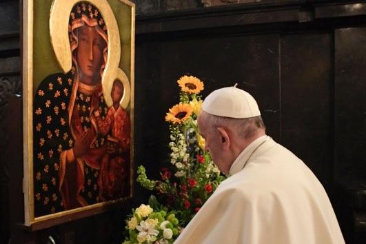 Llegada del papa Francisco a Cracovia