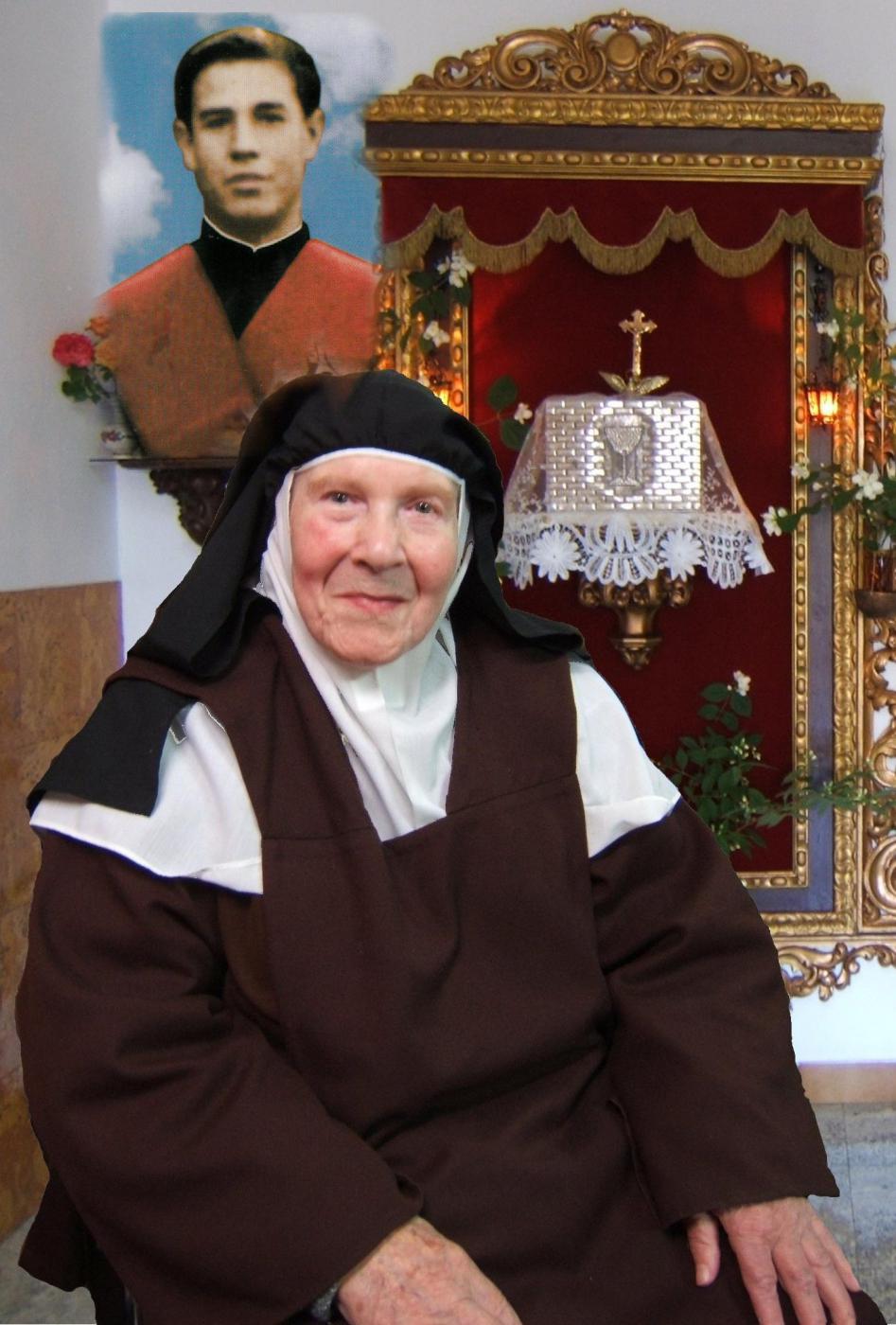 Anverso del recordatorio hecho por las Carmelitas Descalzas