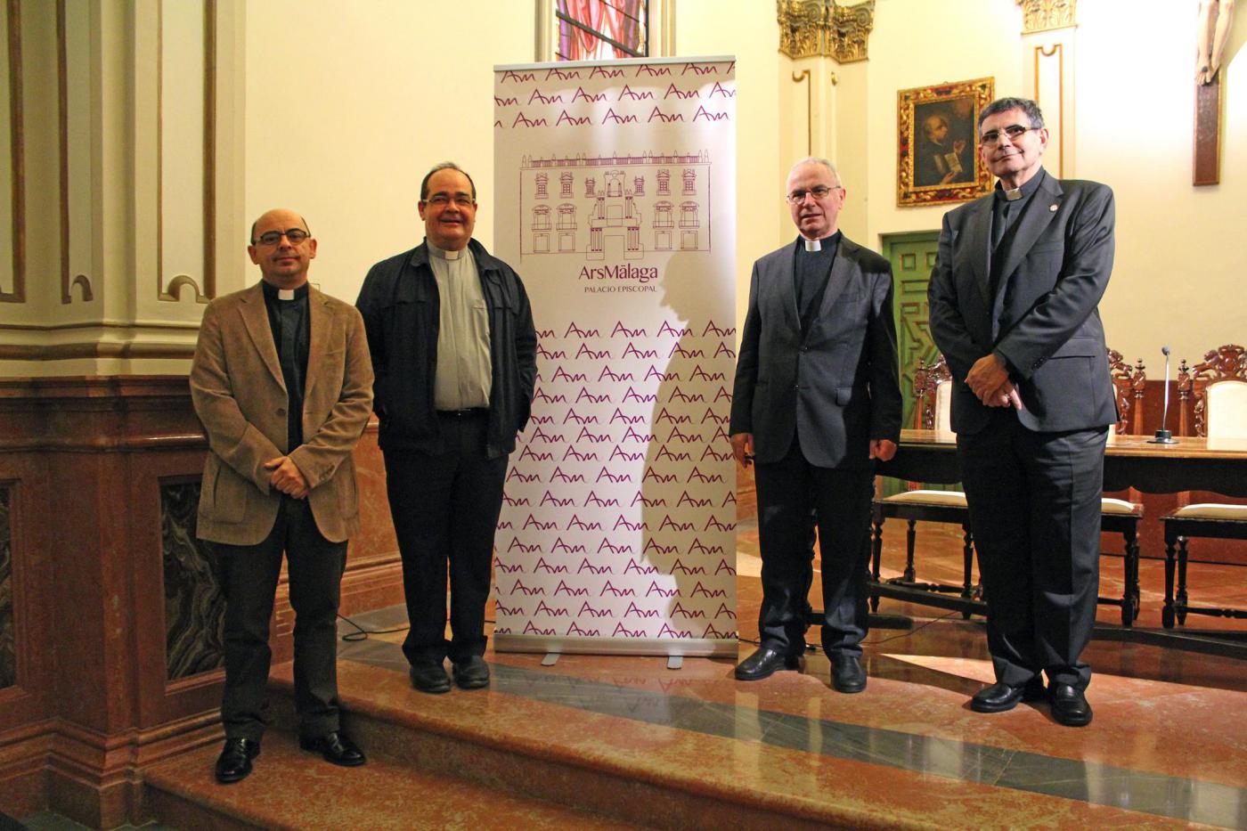 Miguel Ángel Gamero, Felipe Reina, Mons. De Gregorio y José Sánchez Herrera