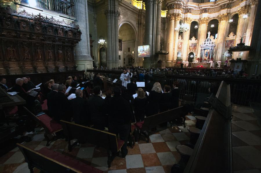 Misa de Navidad en la Catedral de Málaga. FOTO: M. ZAMORA