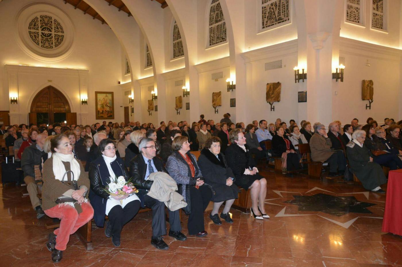 Paloma Gómez Borrero, en la parroquia Nuestra Señora de La Cala del Moral
