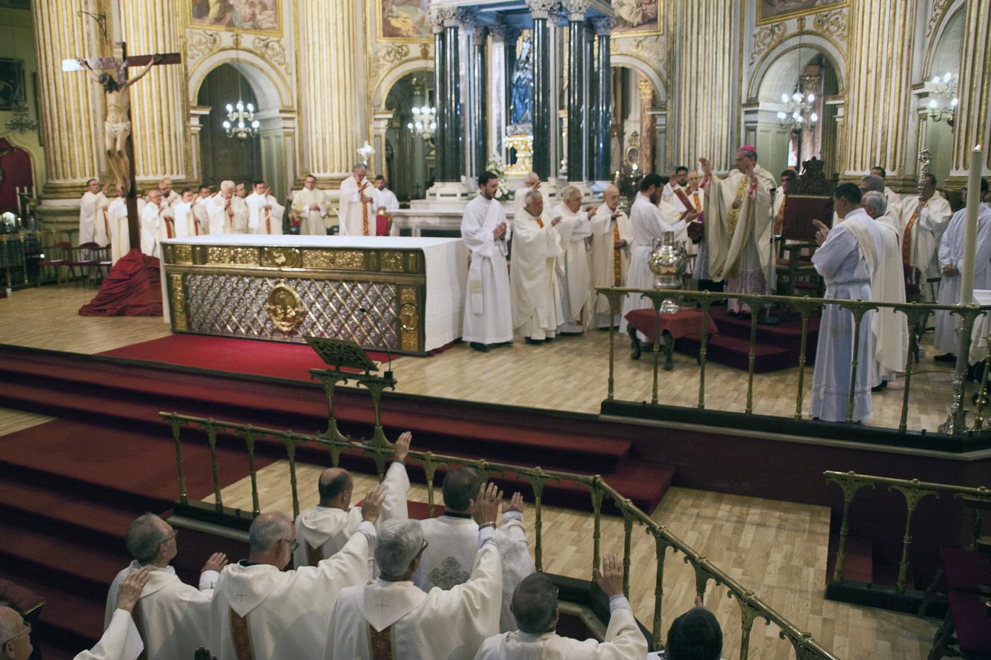 Misa Crismal en el Miércoles Santo de 2017 en la Catedral de Málaga