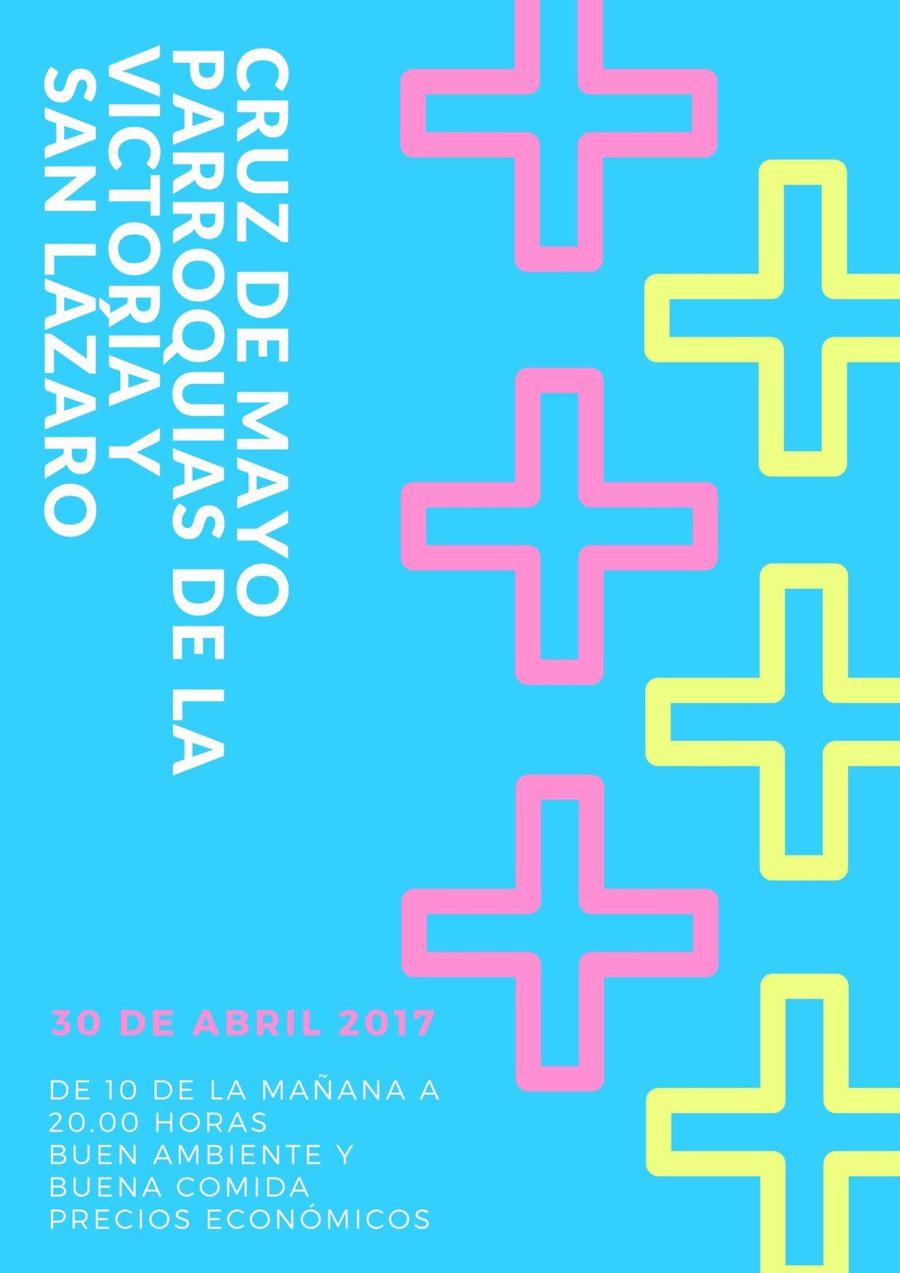 Cartel de la Cruz de Mayo de la unidad parroquial La Victoria y San Lázaro // F. CUENCA