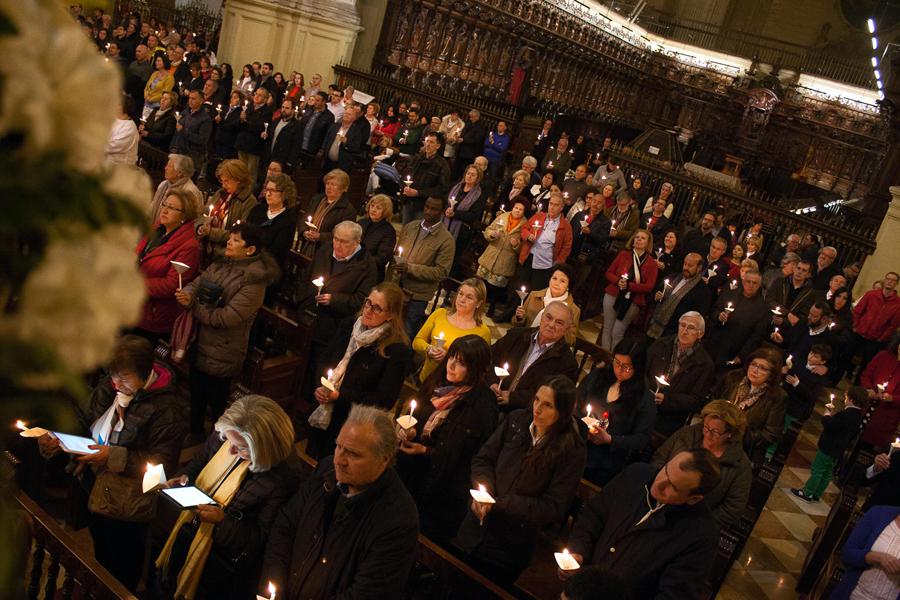 Solemne Vigilia Pascual 2018 en la Catedral de Málaga // M. ZAMORA