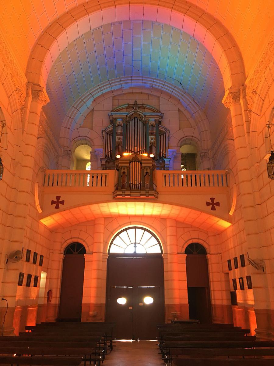 Iluminación especial del templo del Sagrado Corazón de Jesús con motivo del Centenario 