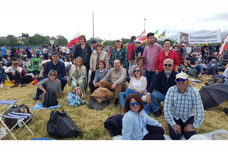 450 malagueños celebran 50 años del Camino con el Papa
