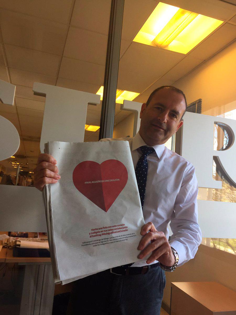 El director del Diario Sur Manuel Castillo apoya la campaña #MalagueñosConCorazón