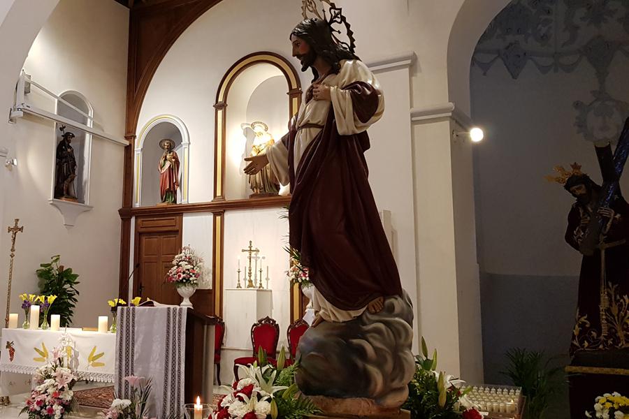 La imagen del Sagrado Corazón procesiona en Algarrobo después de más de 25 años