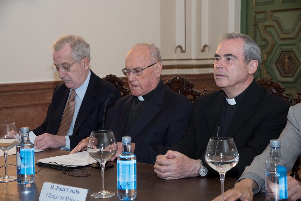 Mesa redonda en la capilla de ArsMálaga Palacio Episcopal en recuerdo a D.Ángel Herrera por el 50 aniversario de su muerte. F. GRIÑÁN