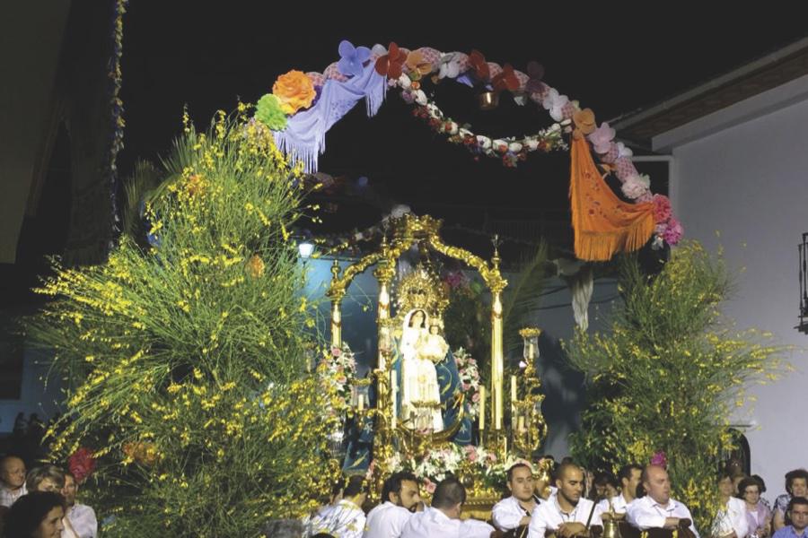 Procesión de la Virgen de Monsalud en Alfarnate