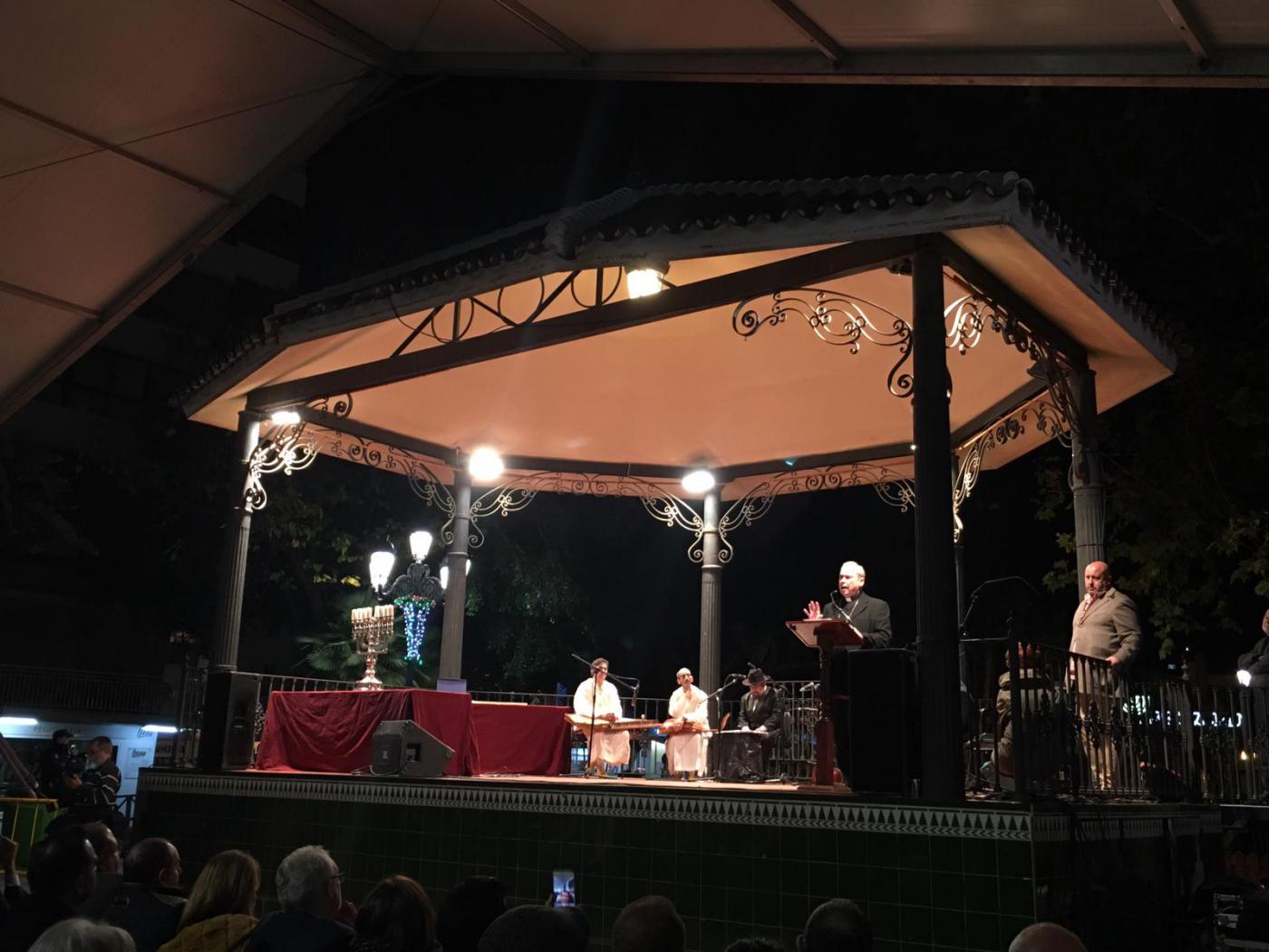 Janucá de la Comunidad Judía de Torremolinos, en diciembre de 2018, con la participación del Obispo de Málaga, Jesús Catalá