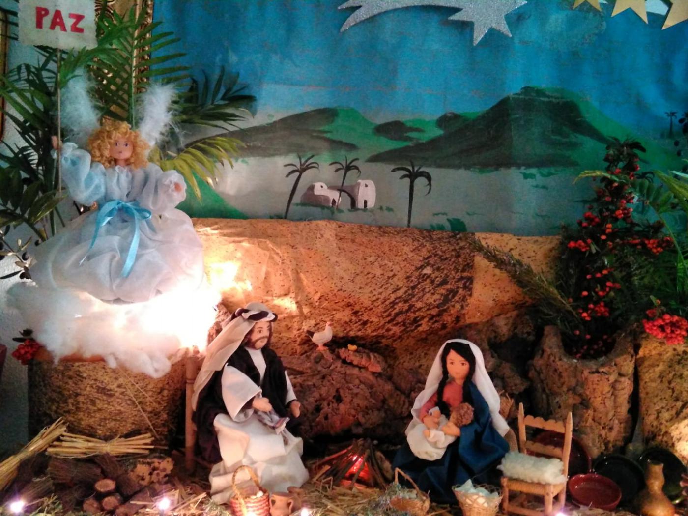 Belén realizado a mano por Ángeles Berrocal Martín, de Málaga