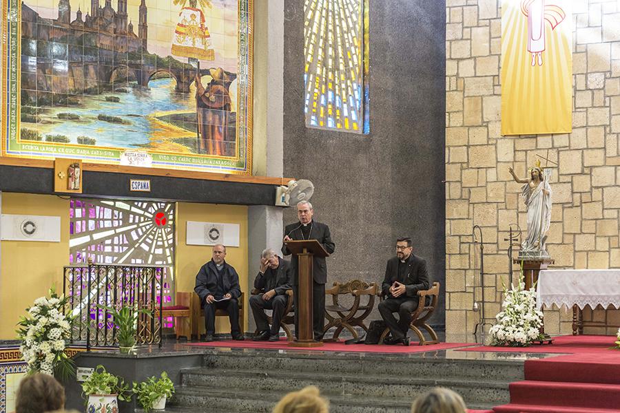on Jesús Catalá visita la parroquia de la Divina Pastora de Marbella, durante la Visita Pastoral al arciprestazgo de Marbella-Estepona