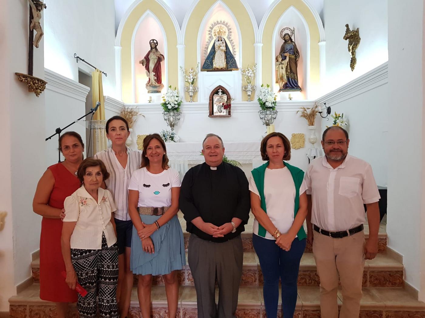 Visita de Manuel Ángel Santiago a la hermandad de la Virgen de la Cabeza de Álora