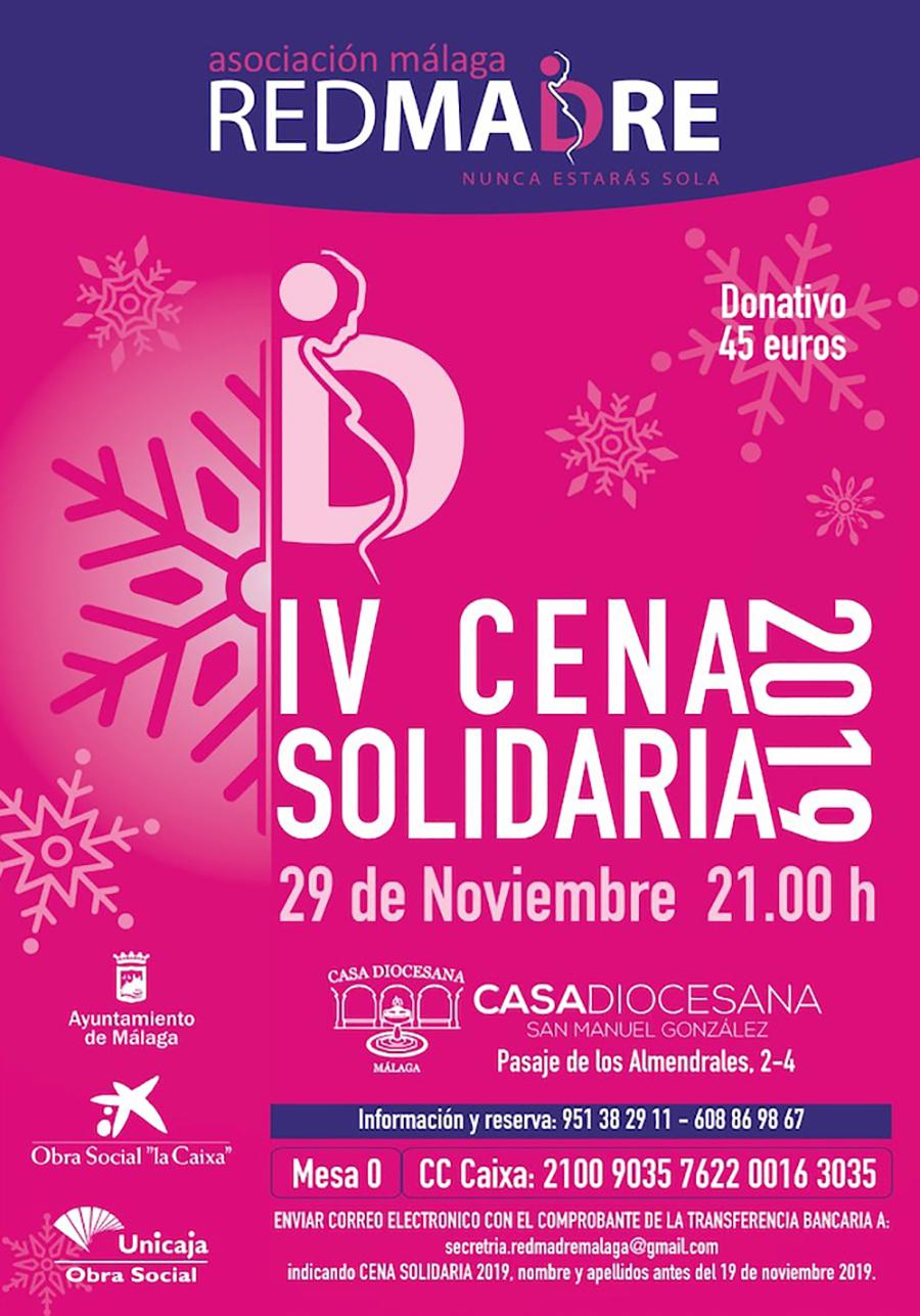 Casa Diocesana Málaga acoge la IV Cena Solidaria RedMadre