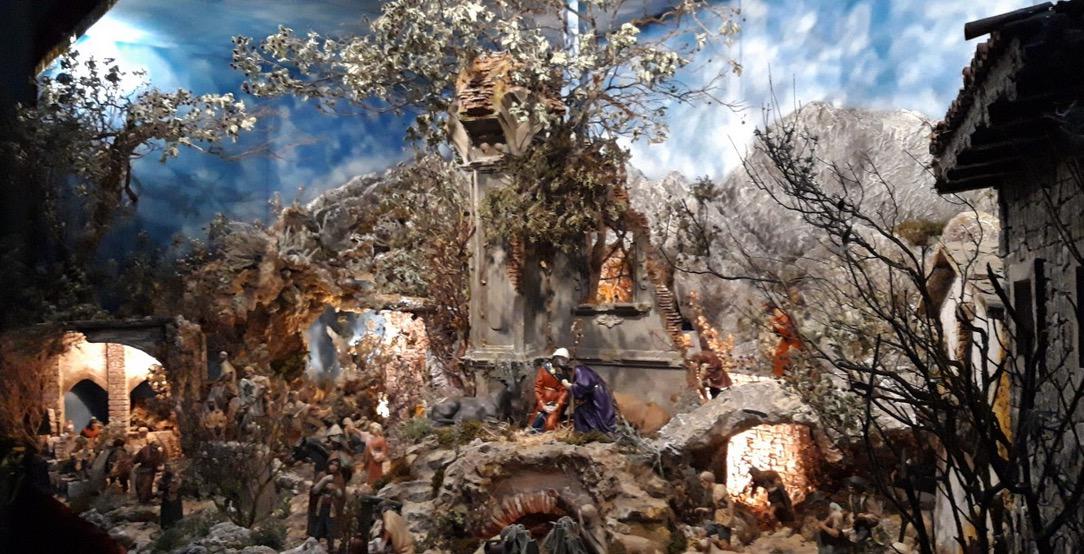 Belén de la parroquia de San Marcos Evangelista en Cuevas de San Marcos 