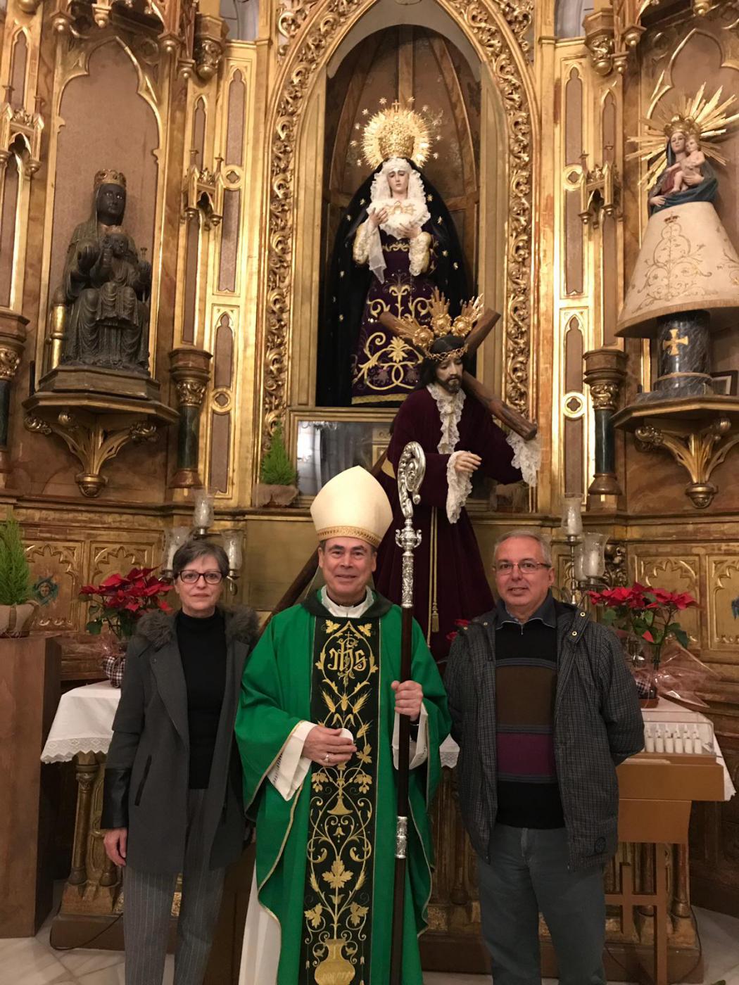 D. Jesús Catalá en su visita pastoral a Melilla, en enero de 2020