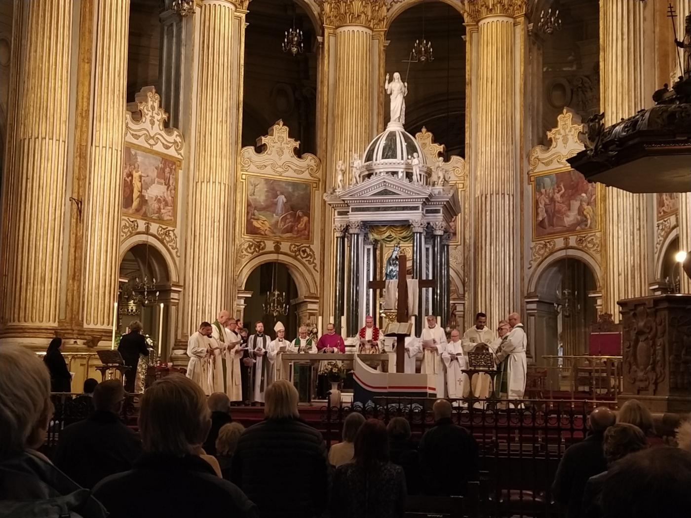 Oración ecuménica en la Catedral de Málaga, presidida por el Obispo, D. Jesús Catalá