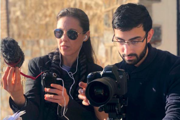 Docentes graban la serie de idiomas "Foovywood Road", de la Escuela de Idiomas