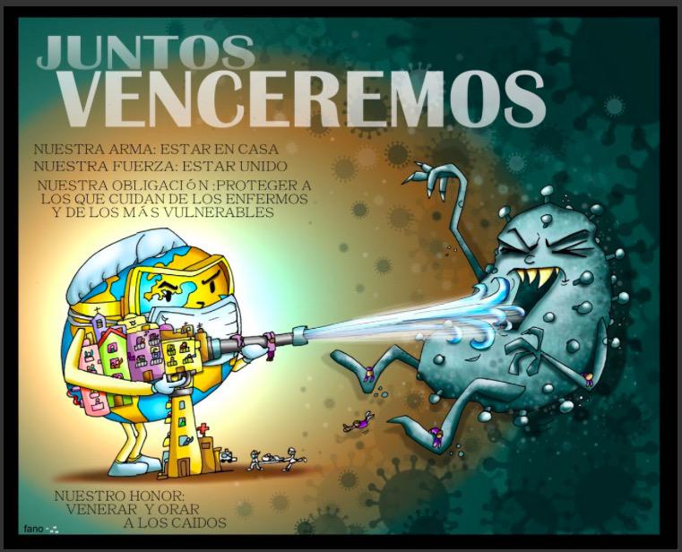 Fano dibuja la batalla contra el coronavirus