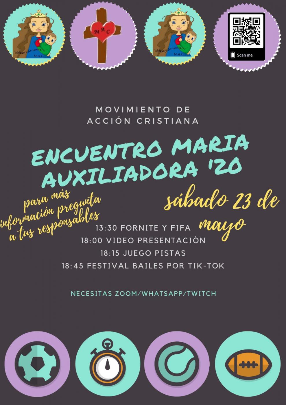 El MAC celebra a su patrona, María Auxiliadora, en redes sociales