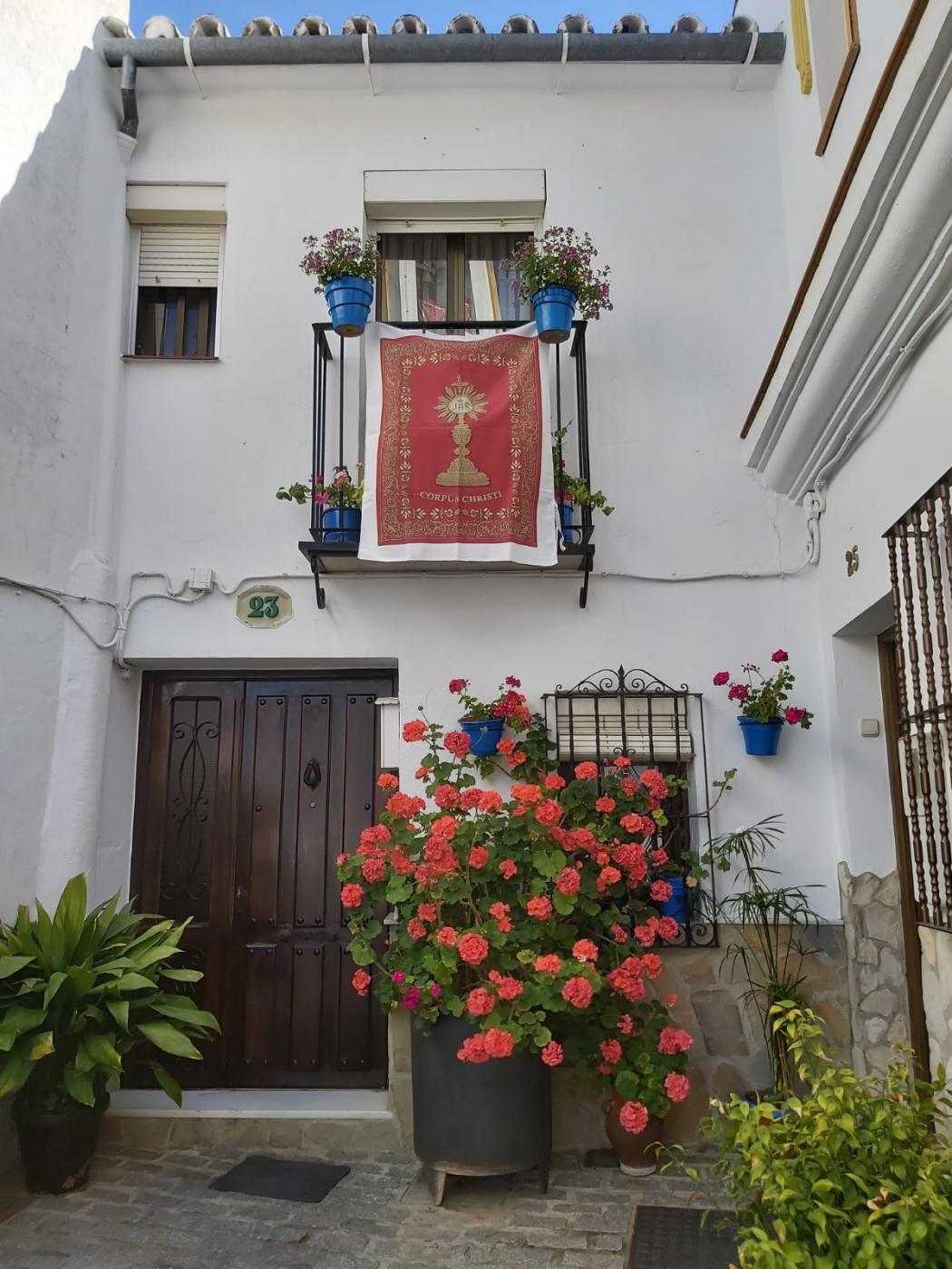 Casas adornadas por el Corpus en Yunquera